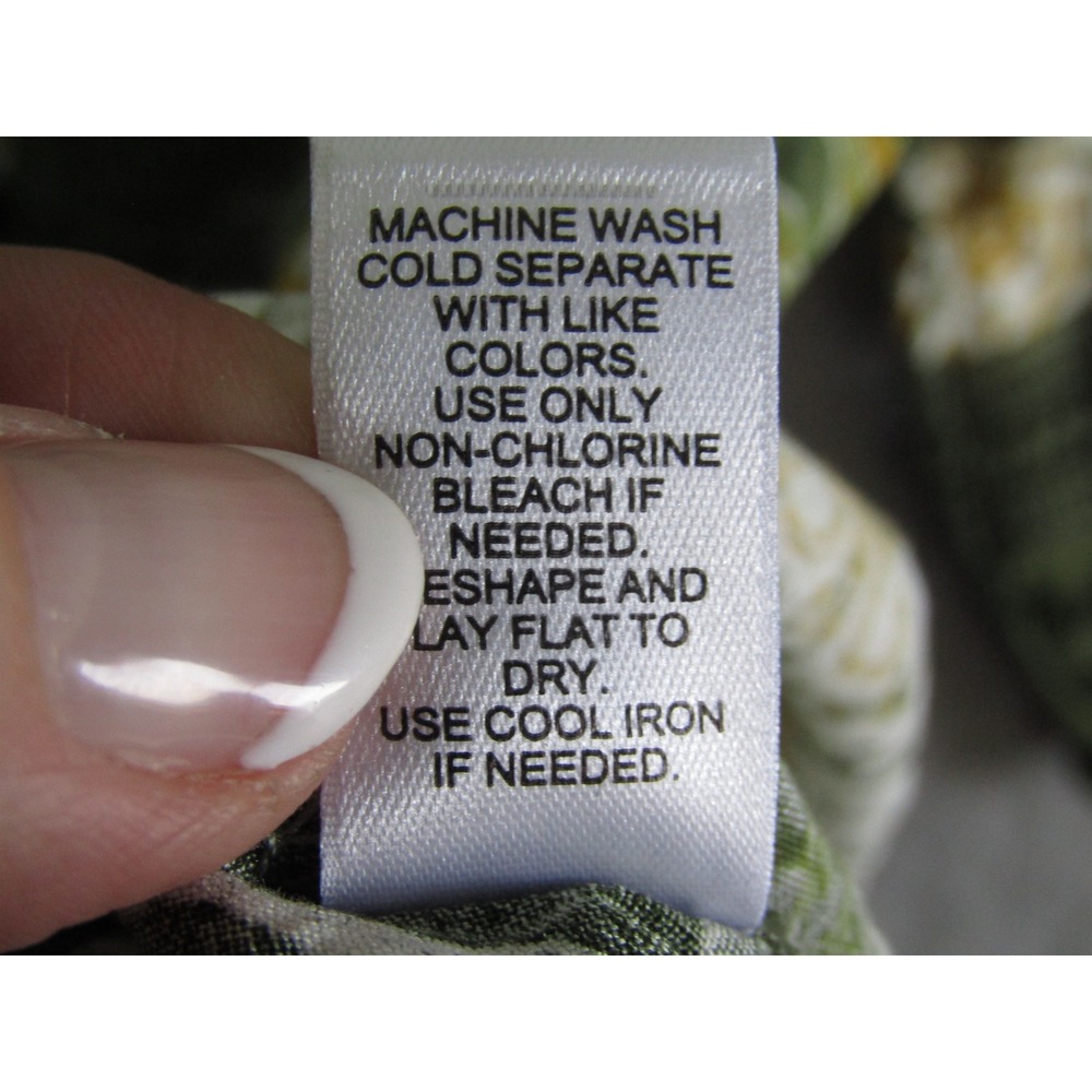 Cato 14 16W Green Patchwork Print Square Neck Boh… - image 7